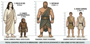 La nascita dei Giganti: ibridazione genetica, schema